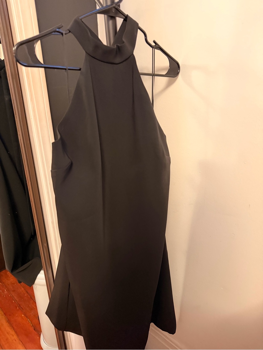 Mango Black Halter Neck A-Line Dress